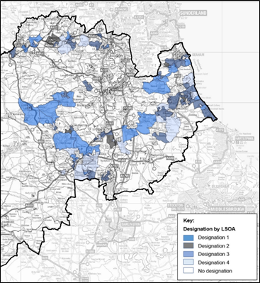 Affected Area for Durham Selective Licensing